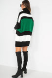 Rylee Green Knit Striped Dress