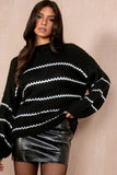 Ryleigh Monochrome Knit Print Jumper