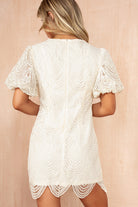 Sabina Cream Pearl Embellished Dress