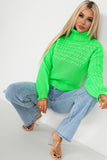 Safiya Neon Green Knit Jumper