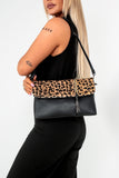 Sam Black Leopard Tassle Bag