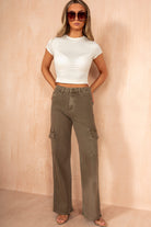 Sandra Khaki Combat Jeans