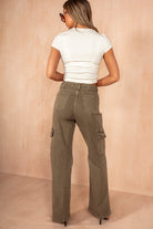 Sandra Khaki Combat Jeans