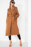 Sandy Tan Belted Coat