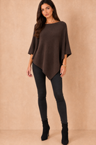 Santana Chocolate Soft Knit Poncho