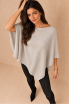 Santana Stone Soft Knit Poncho