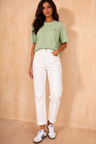 Sapphira Sage Cotton Flamingo T-Shirt