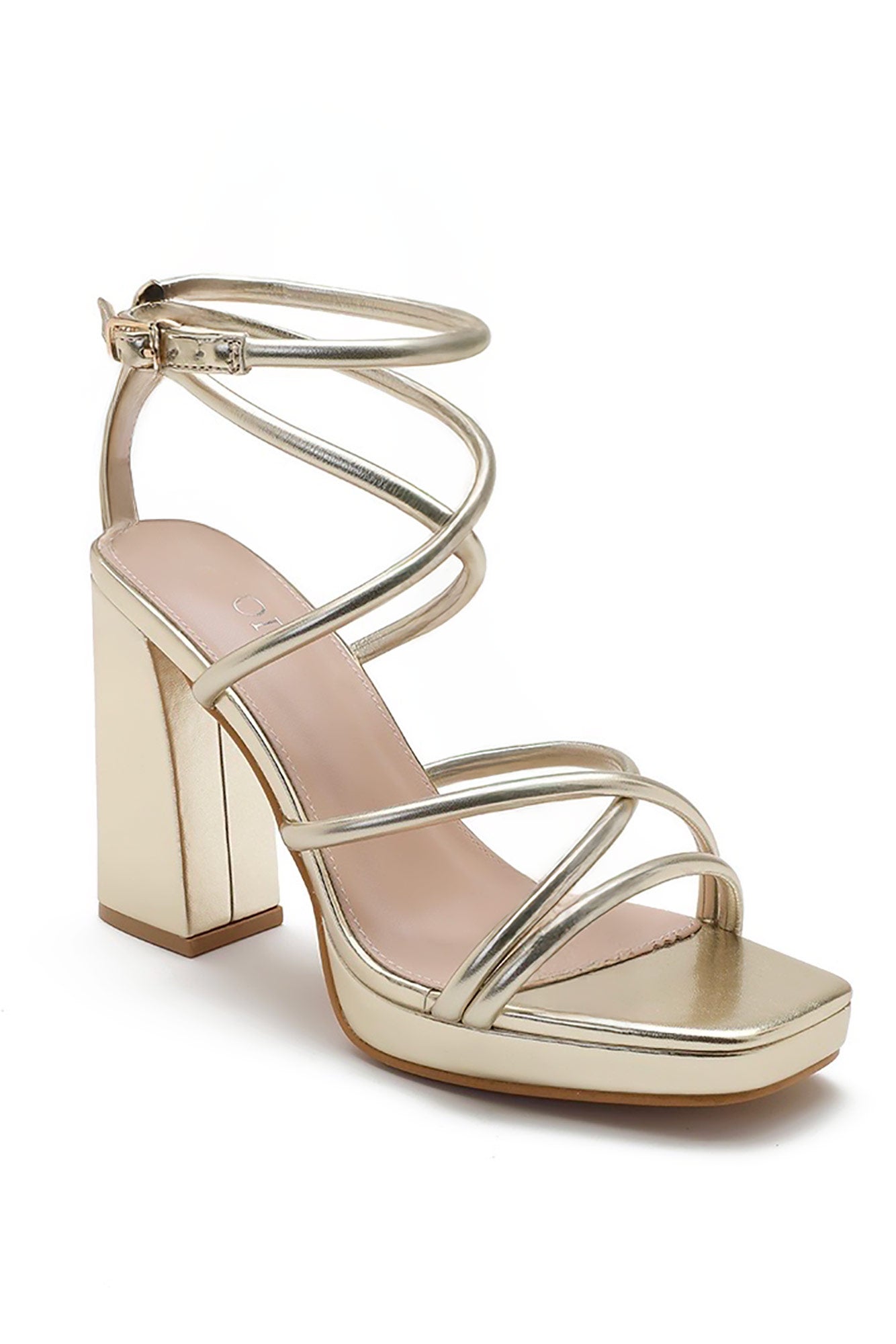 Sasha Gold Platform Heels