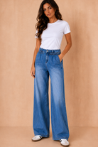 Selena Blue Wide Leg Jeans