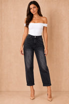 Shay Black Denim Mom Jeans