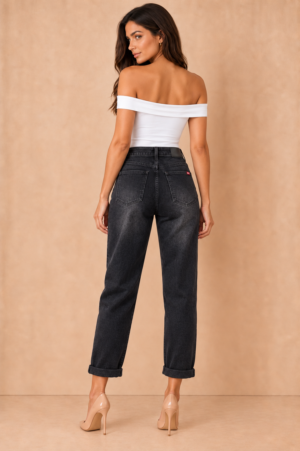 Shay Black Denim Mom Jeans