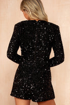 Shelby Black Sequin Playsuit
