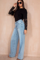 Shelby Blue Denim Wide Leg Jeans