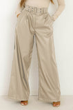 Shelby Stone Faux Leather Trousers