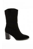 Shellie Black Suedette Boots