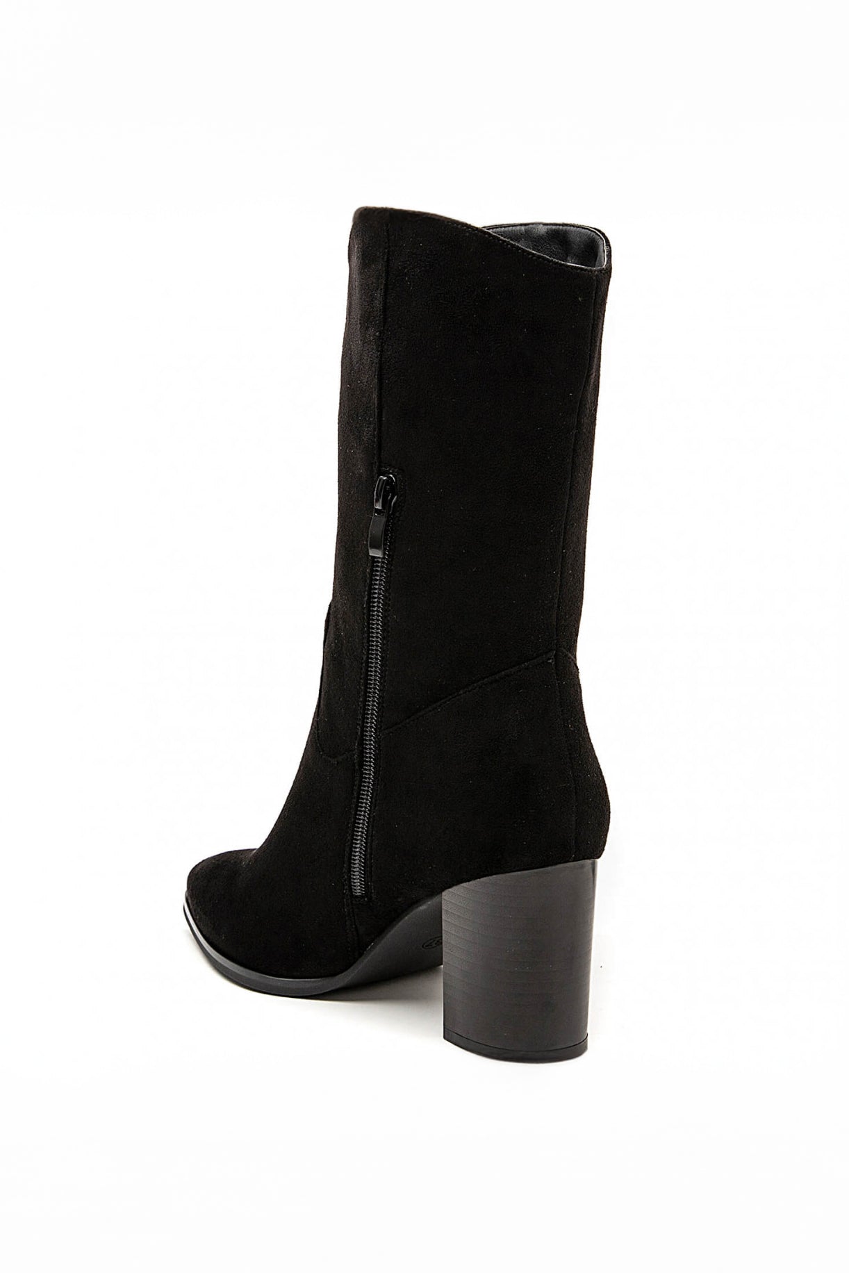 Shellie Black Suedette Boots