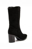 Shellie Black Suedette Boots