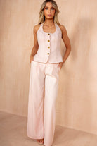 Sheridan Pink Wide Leg Trousers