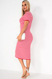 Shonda Red Striped Knit Dress