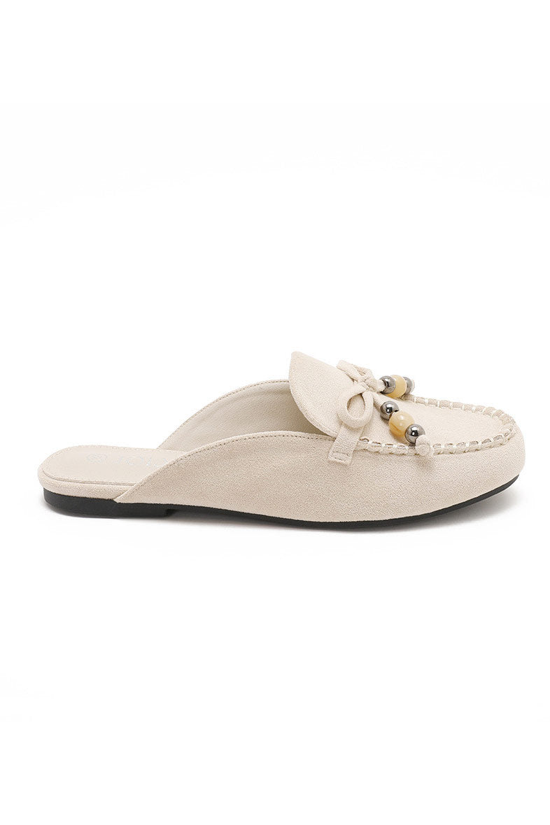 Sienna Cream Loafer Mules