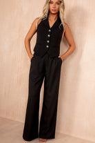 Sierra Black Waistcoat Co Ord