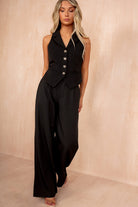 Sierra Black Waistcoat Co Ord