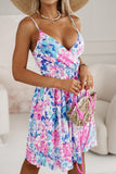 Simone Blue and Pink Print Cami Dress