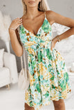 Simone Yellow and Green Print Cami Dress