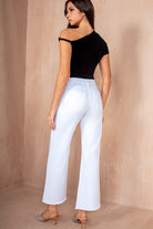 Skye White Denim Wide Leg Jeans