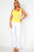 Sloane Yellow Cut Out Top