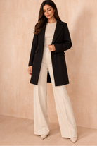 Sofia Black Longline Coat