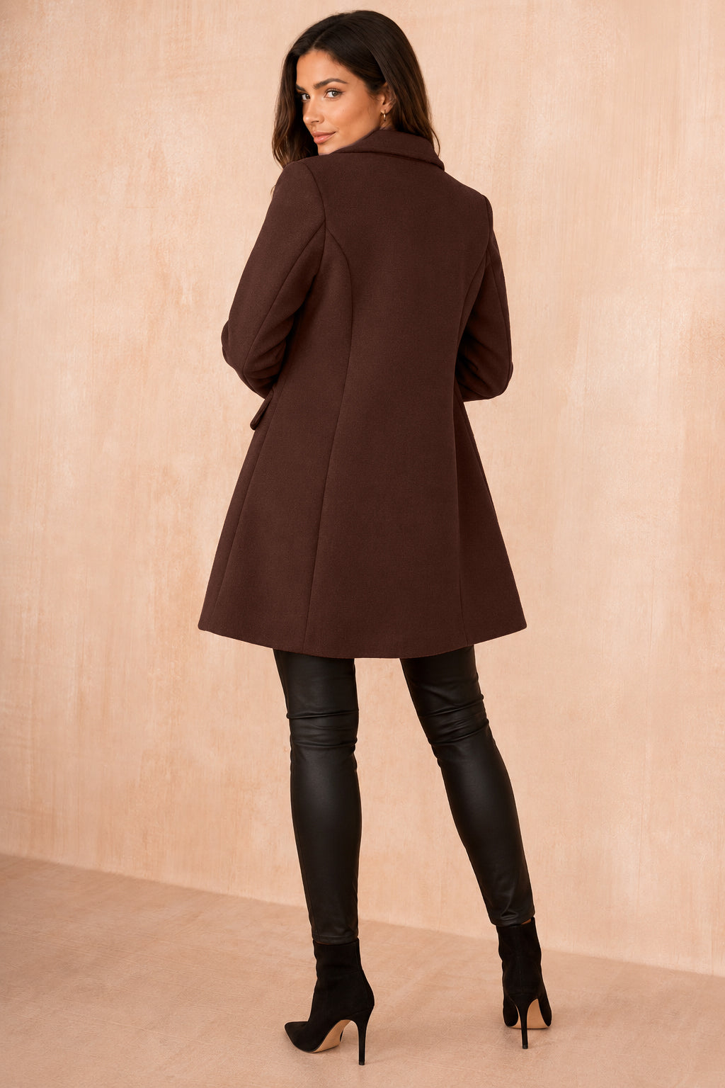 Sofia Chocolate Longline Coat