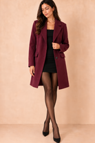 Sofia Plum Longline Coat