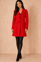 Sofia Red Longline Coat