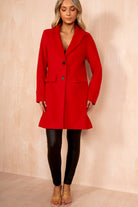 Sofia Red Longline Coat