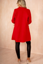 Sofia Red Longline Coat