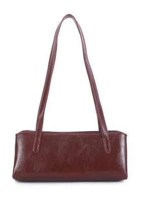 Sol Wine Faux Leather Shoulder Bag