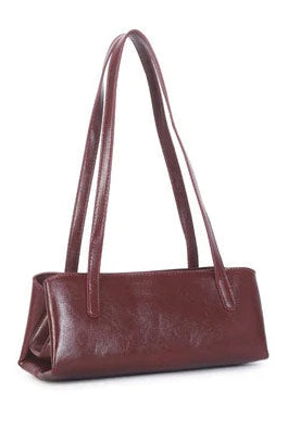 Sol Wine Faux Leather Shoulder Bag