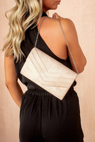 Stella Nude Suedette Detachable Chain Bag