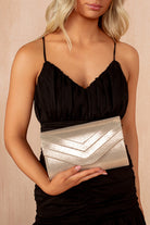 Stella Rose Gold Suedette Detachable Chain Bag