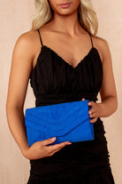 Stella Royal Blue Suedette Detachable Chain Bag