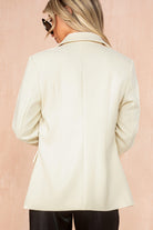 Stevie Ivory Tailored Leopard Print Cuff Blazer