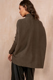 Susanna Khaki Knit High Neck Jumper