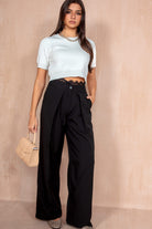 Suzy Black Wide Leg Trousers