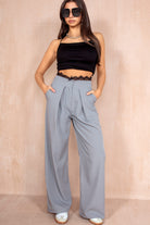 Suzy Grey Wide Leg Trousers