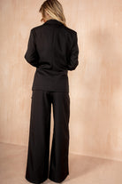 Sylvie Black Tie Waist Blazer Suit