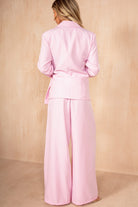 Sylvie Pink Tie Waist Blazer Suit