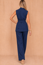 Tamara Navy Wide Leg Trousers