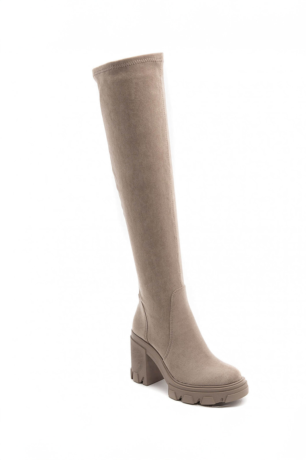 Tanya Taupe Suedette Knee High Boots