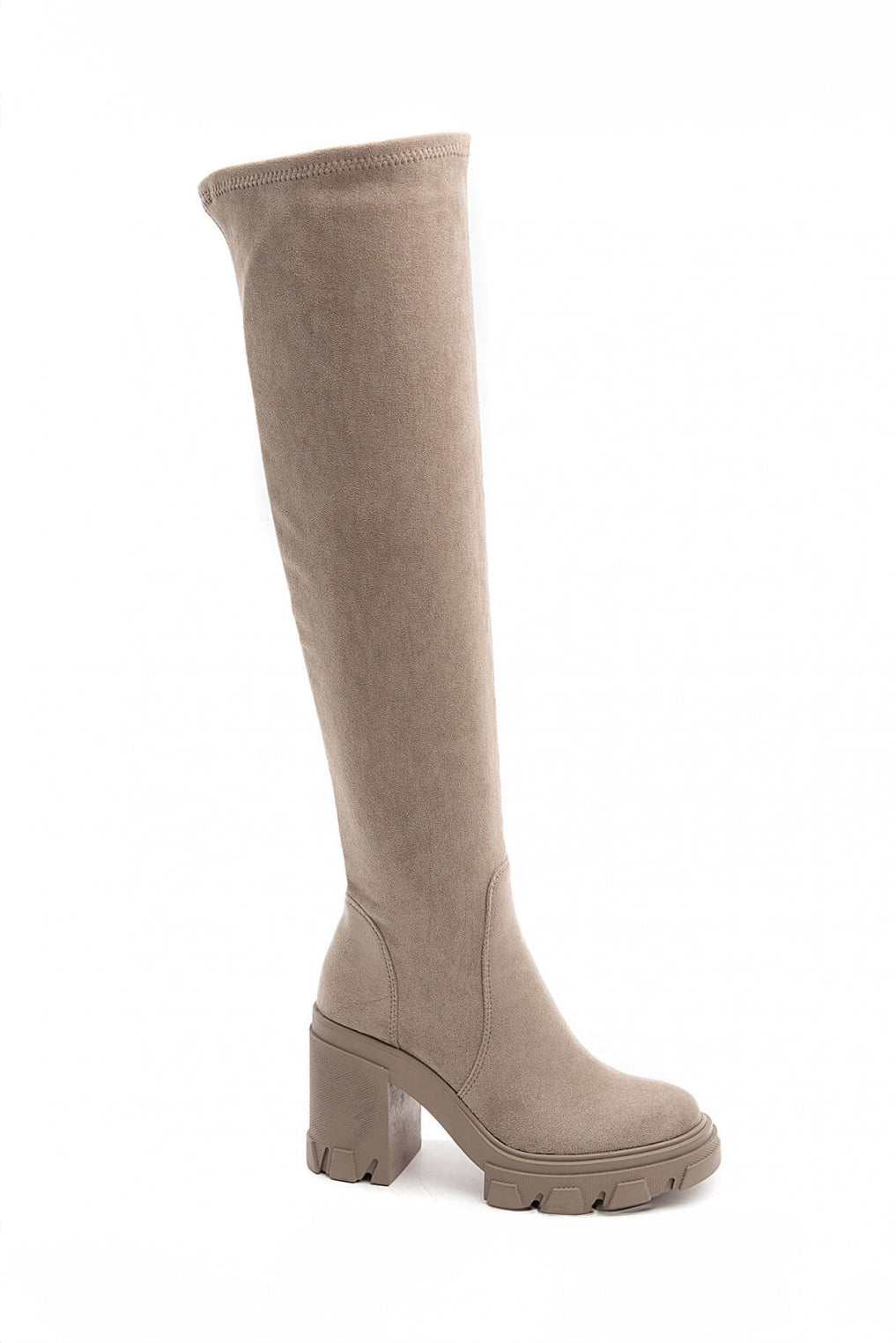 Tanya Taupe Suedette Knee High Boots